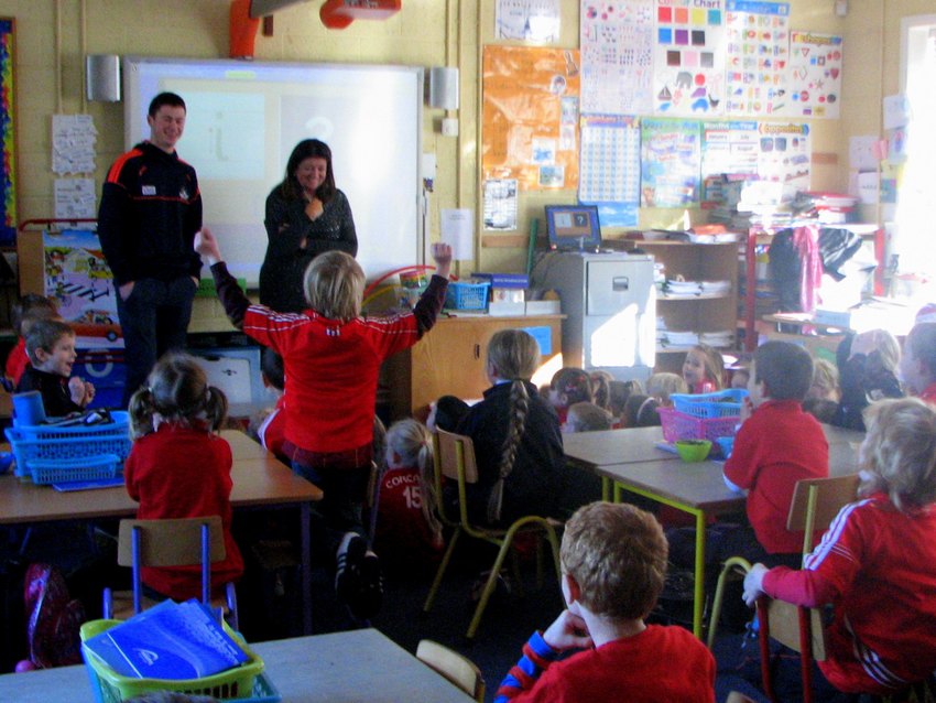 Seamus Harnedy visit to school